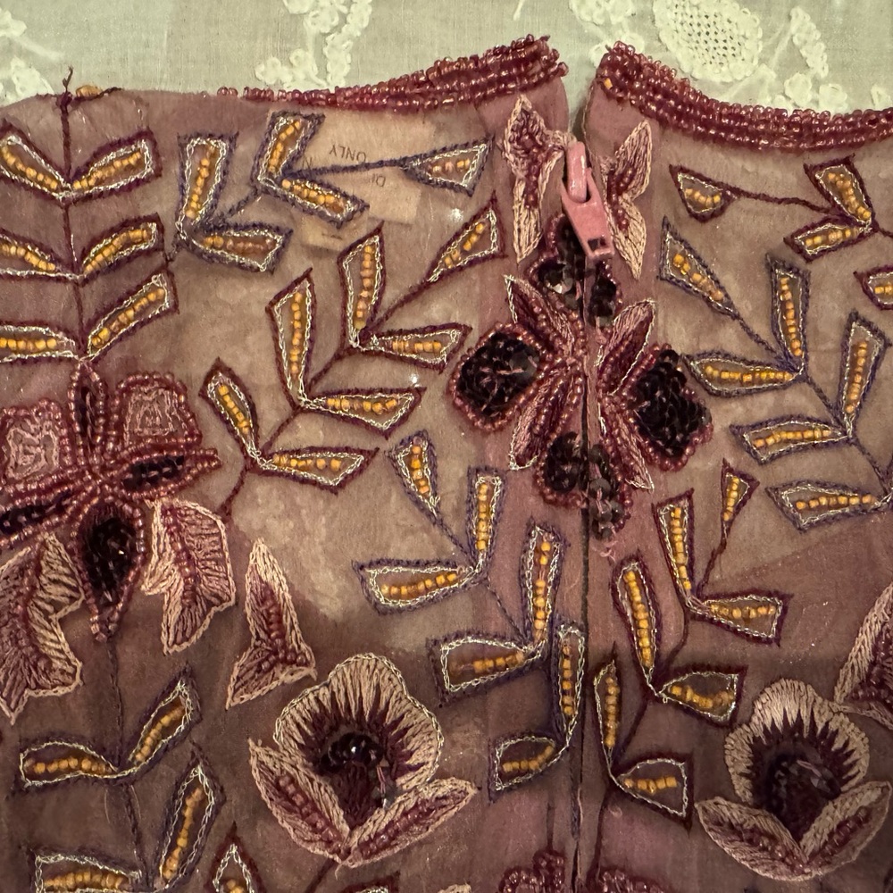 ❤️ NWT ARTISANAL HAND-EMBROIDERED 100% Silk BEADED Top - Picture 12 of 16